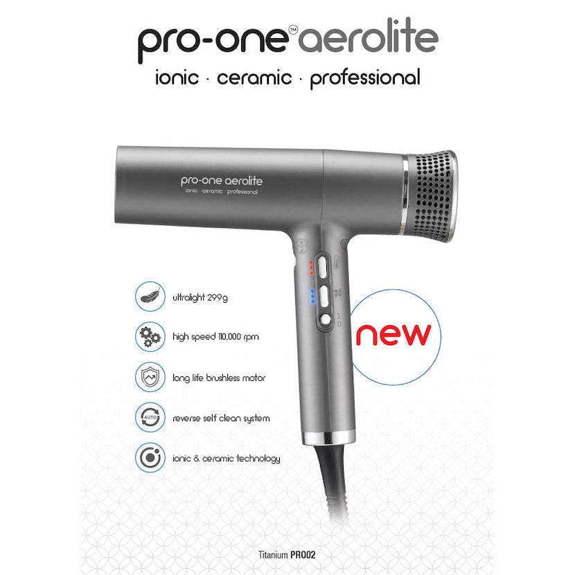 Aerolite Hairdryer - Titanium