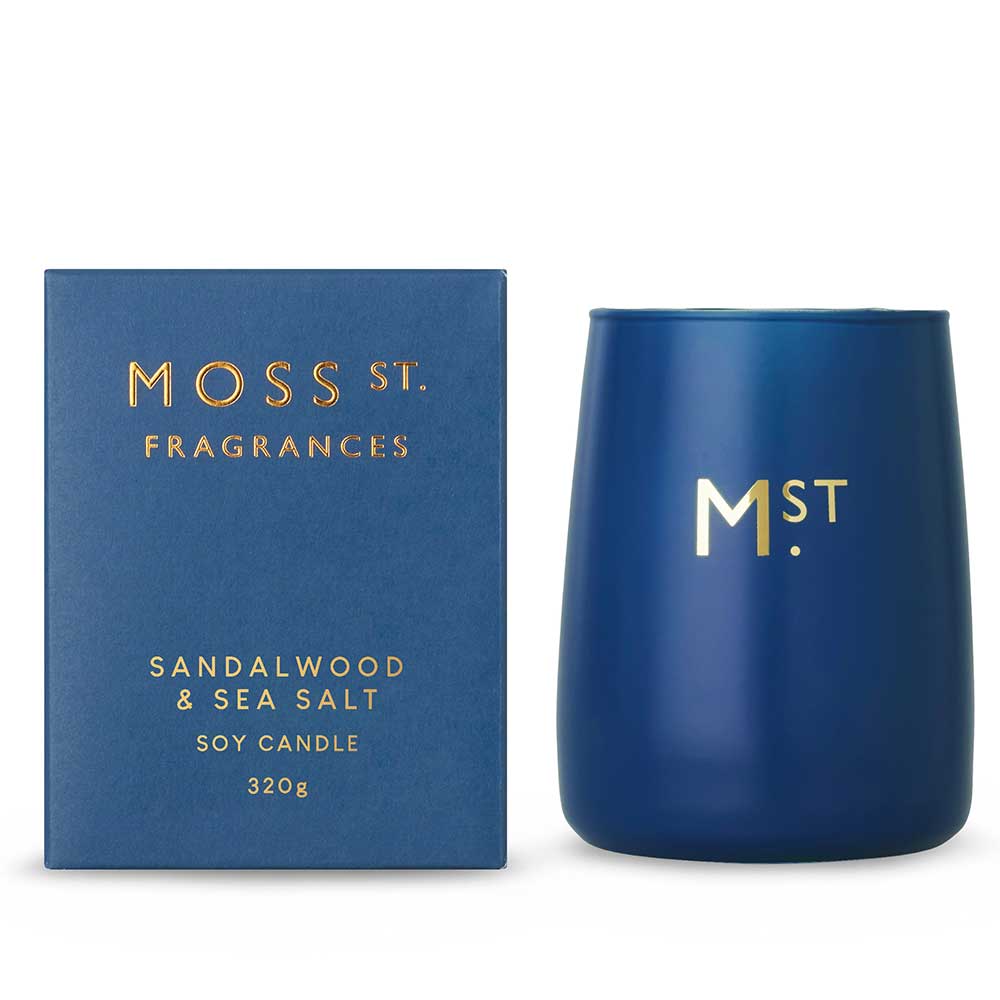 Sandalwood & Sea Salt - Large Soy Candle 320g