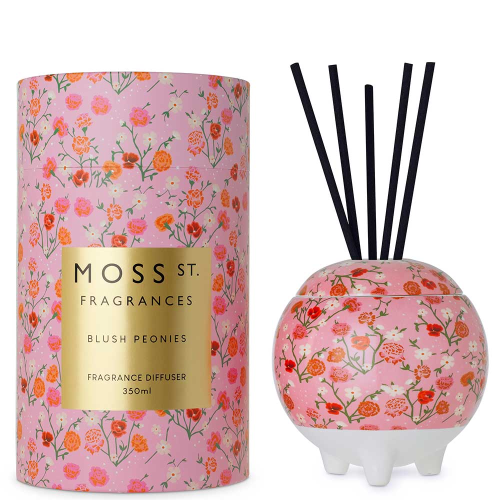 Ceramic Blush Peonies - Large Ceramic Diffuser 350ml
