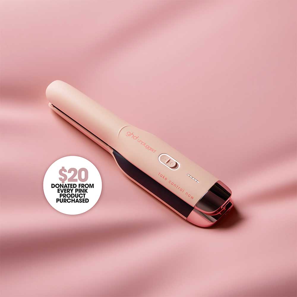 Unplugged Cordless Hair Straightener Limited Edition In Pink Peach