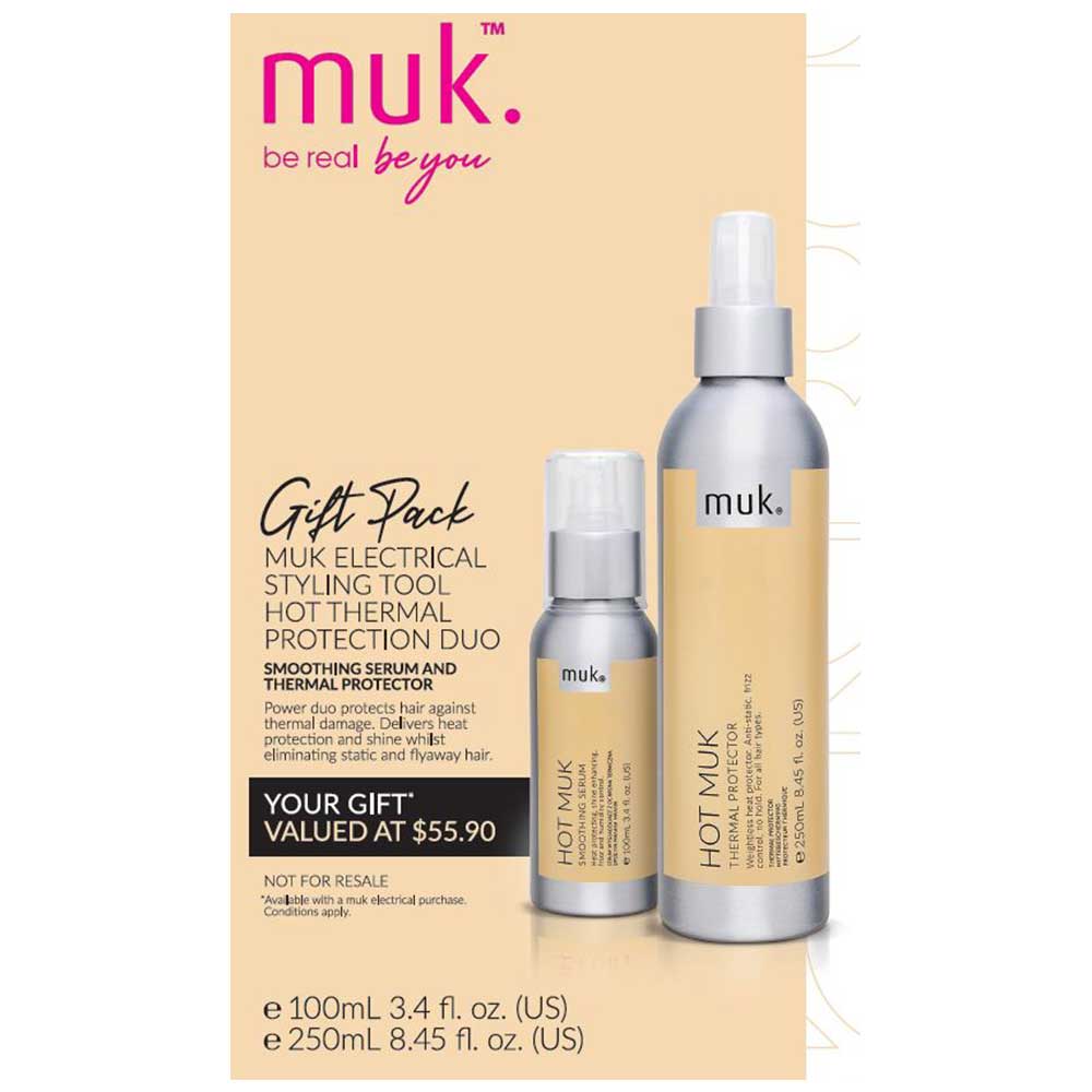 muk Hot muk Thermal Protect 250ml & Smoothing Serum 100ml Duo