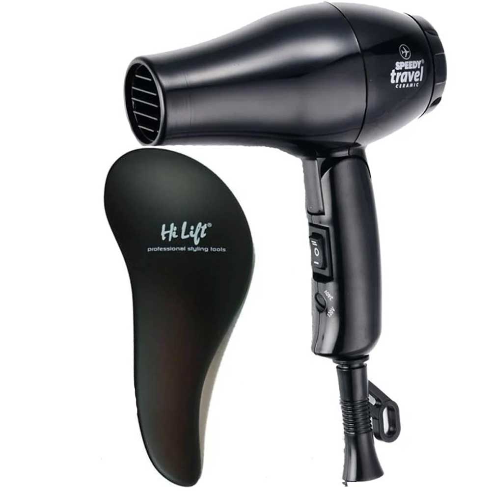 Travel Dryer with Hi Lift Detangle Brush