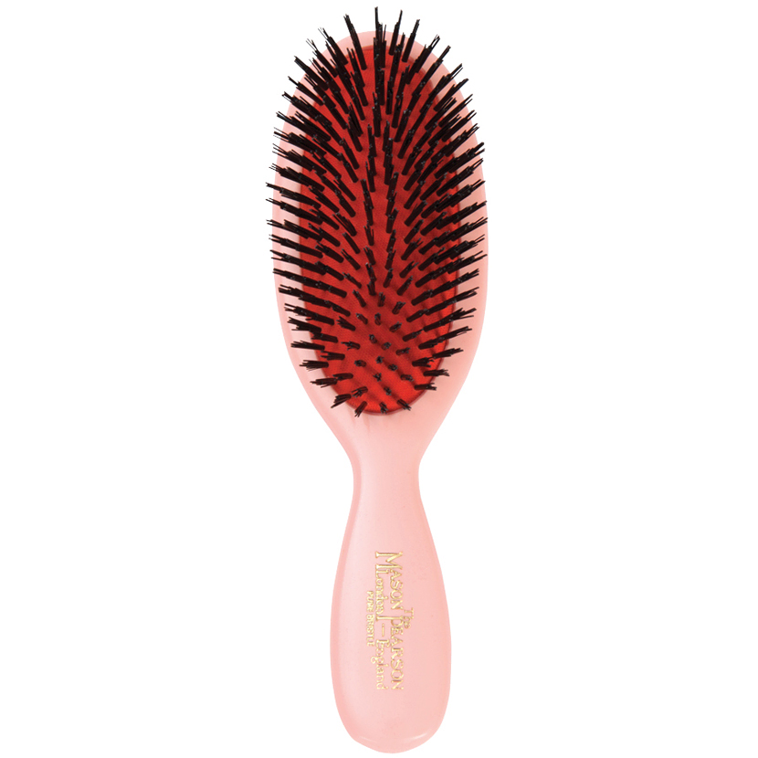 Pure Boar Bristle Pocket Brush Pink