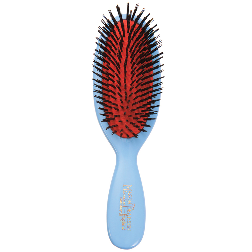 Pure Boar Bristle Pocket Brush Blue
