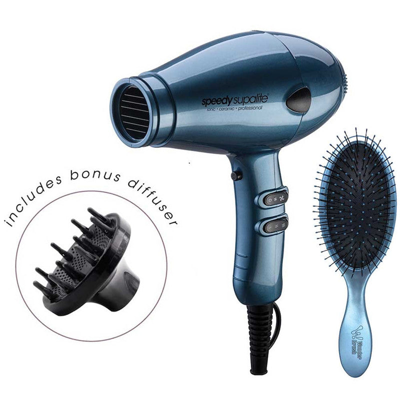 Supalite Dryer with Diffuser & Wet Dry Wonder Steel Blue
