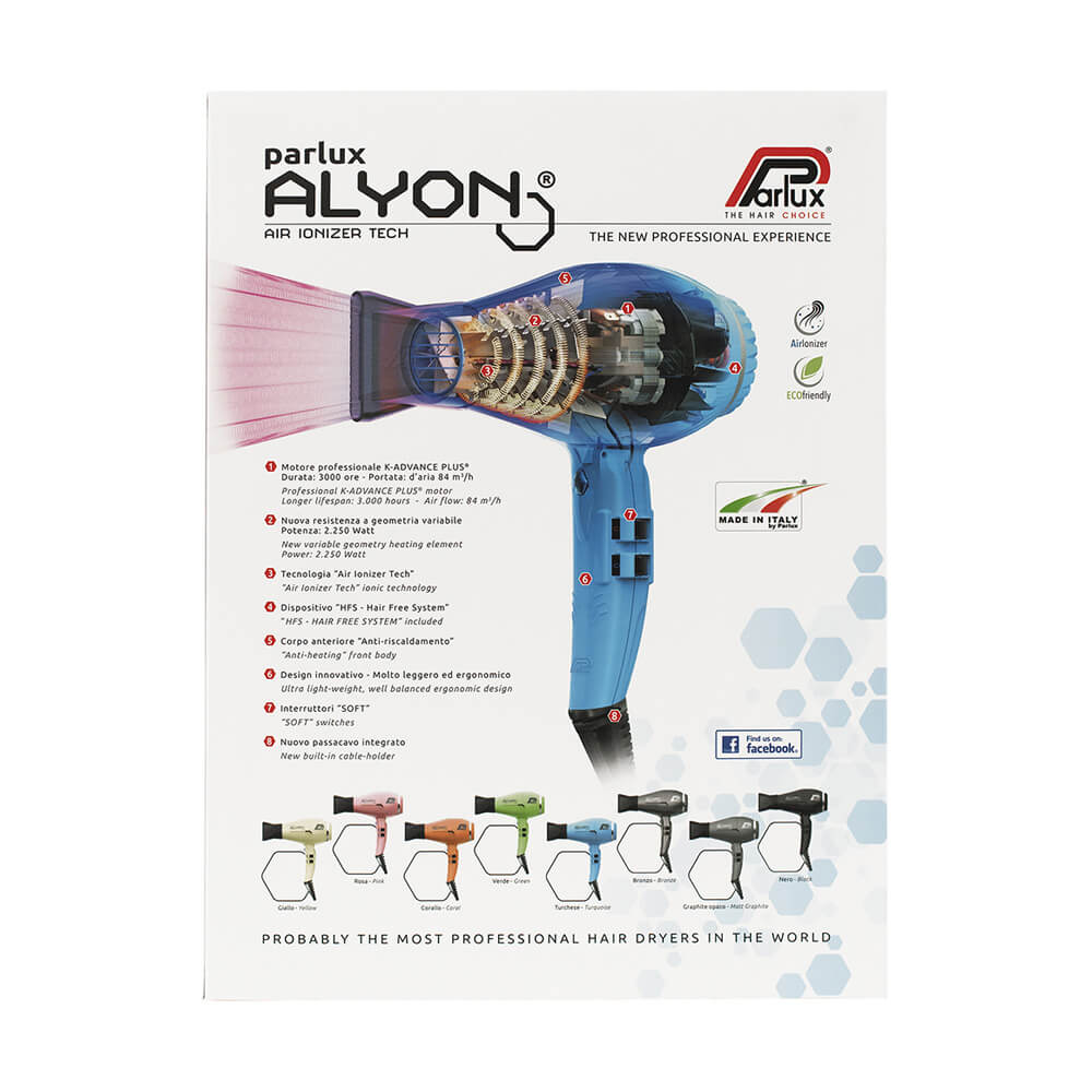 Alyon Air Ionizer Ceramic & Ionic 2250W Hair Dryer - Green