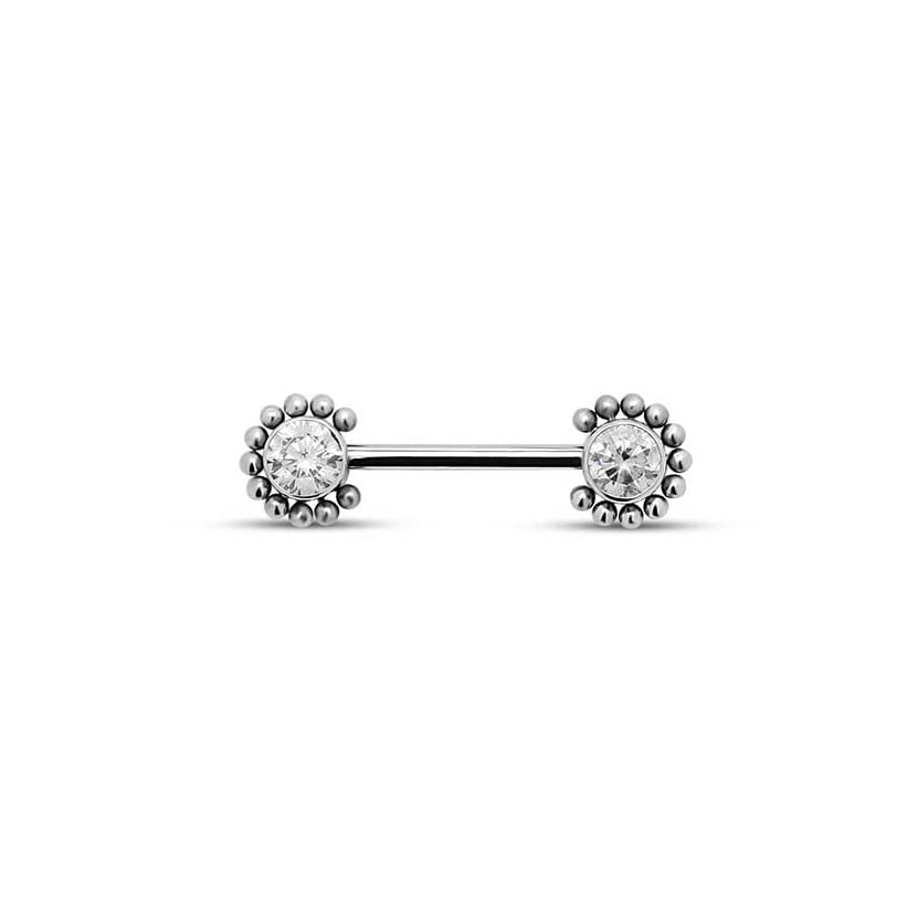 Titanium Nipple Cluster Bar - 1.6mm X 14mm