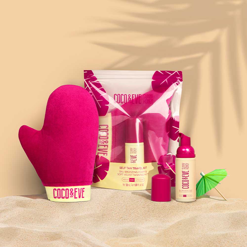 Self Tan Travel Kit  Dark Shade foam + Tan mitt 50ml
