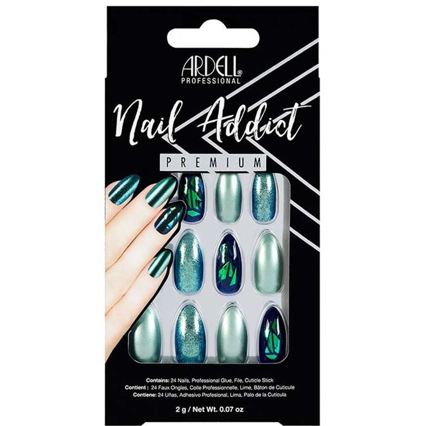 Nail Addict Green Glitter Chrome