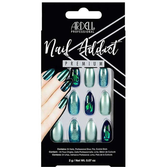 Nail Addict Green Glitter Chrome