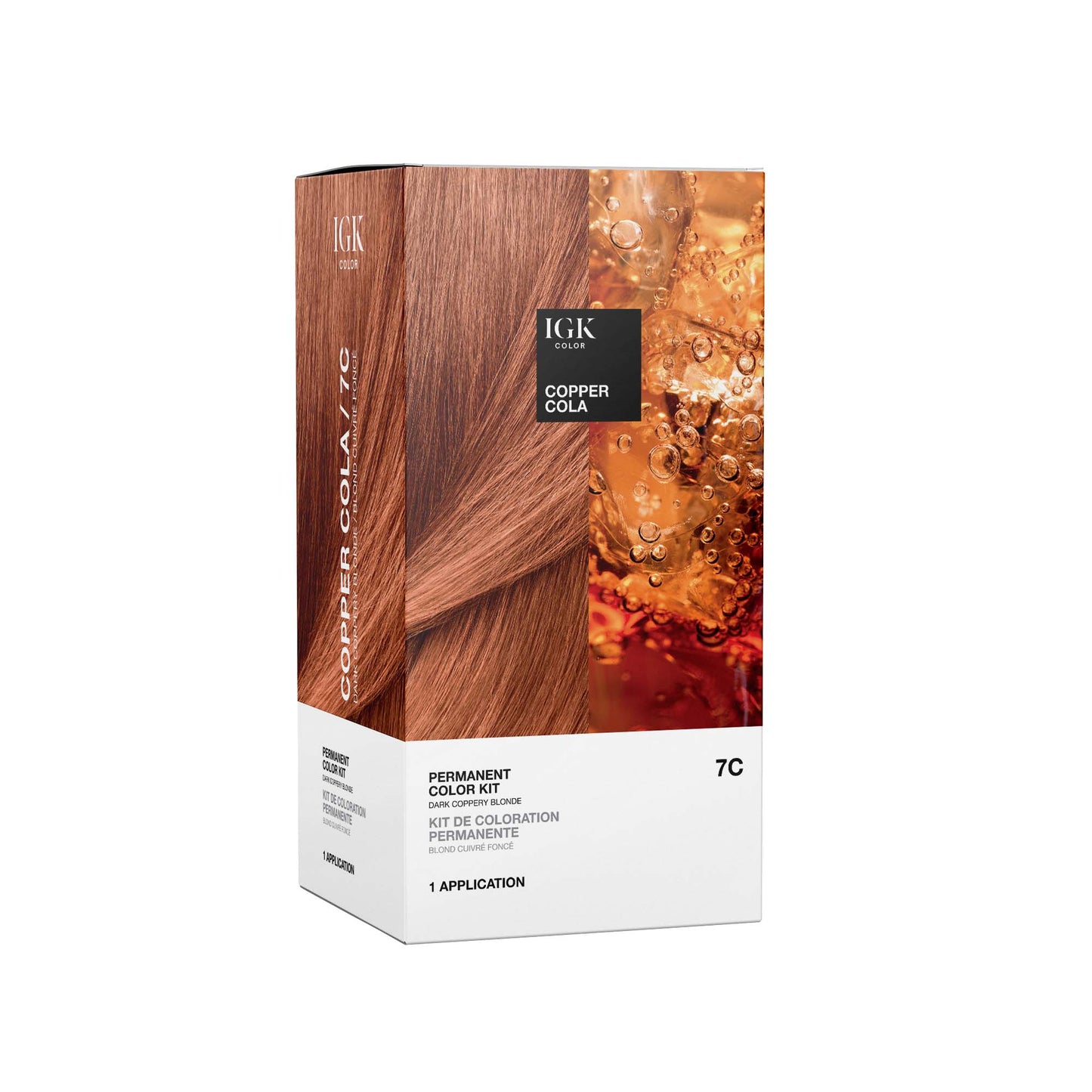 IGK Permanent Color Kit Copper Cola- Dark Coppery Blonde One size