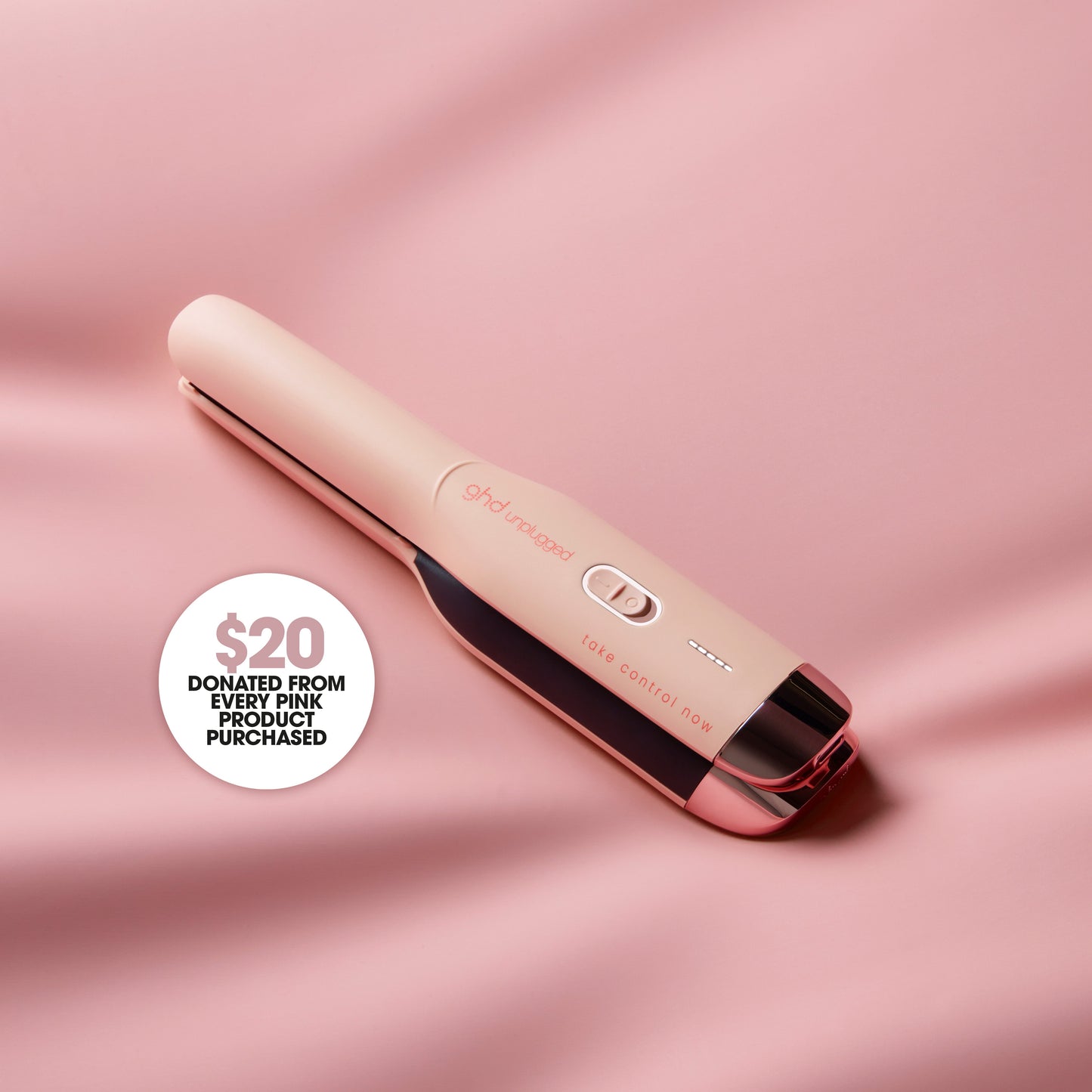 Unplugged Cordless Hair Straightener Limited Edition In Pink Peach