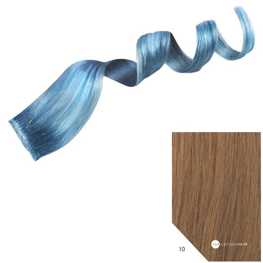 20" Human Hair Single Clip-in - #10 Light Caramel