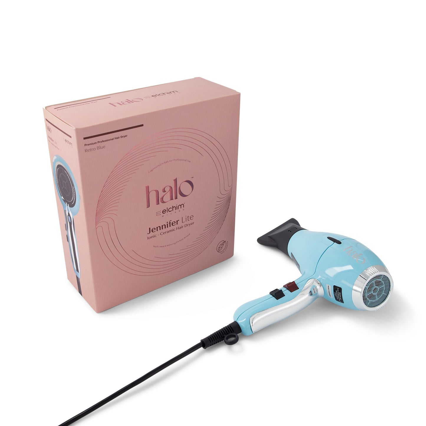 by Elchim Jennifer Lite Ionic-Ceramic Hair Dryer - Retro Blue