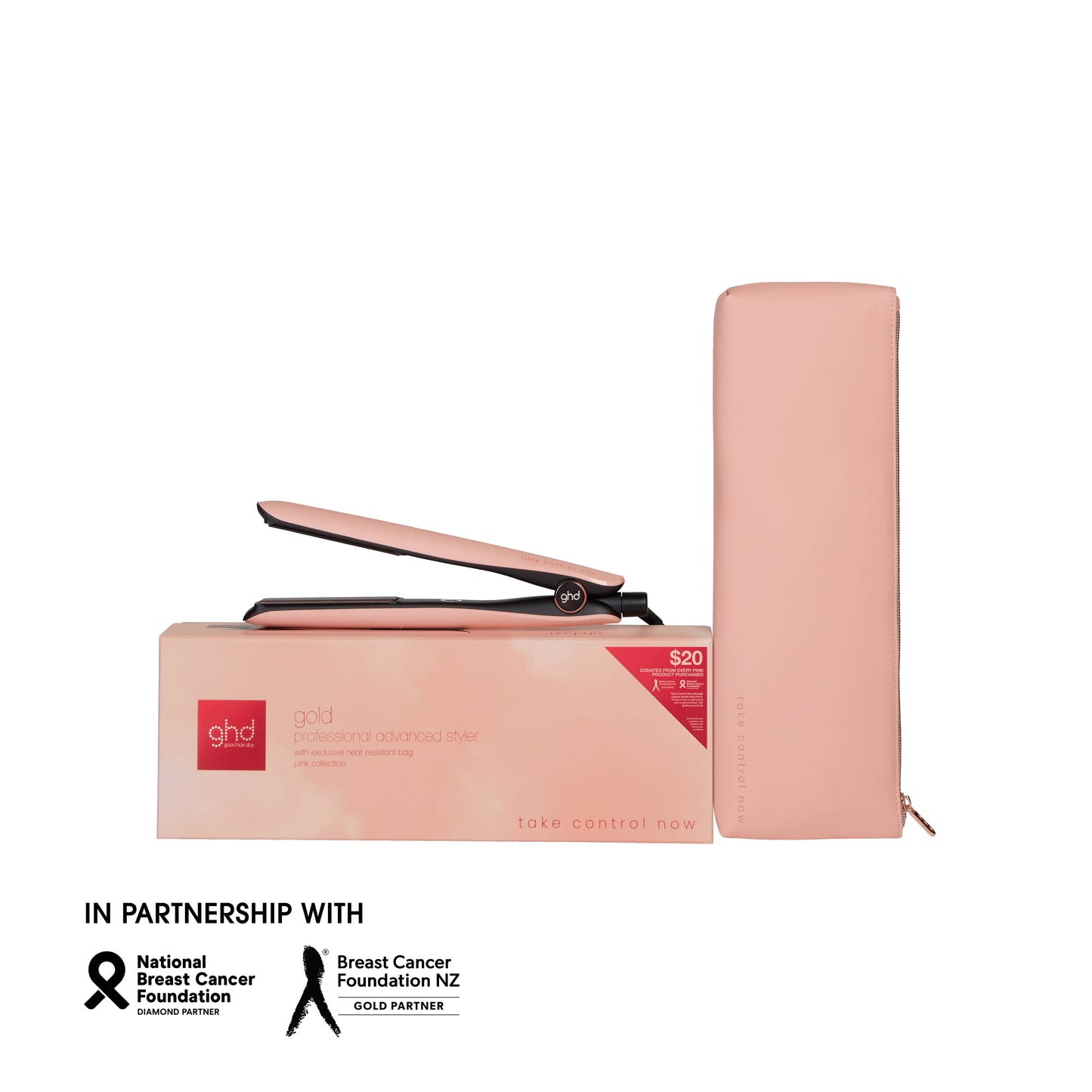 Gold Hair Straightener Limited Edition In Pink Peach