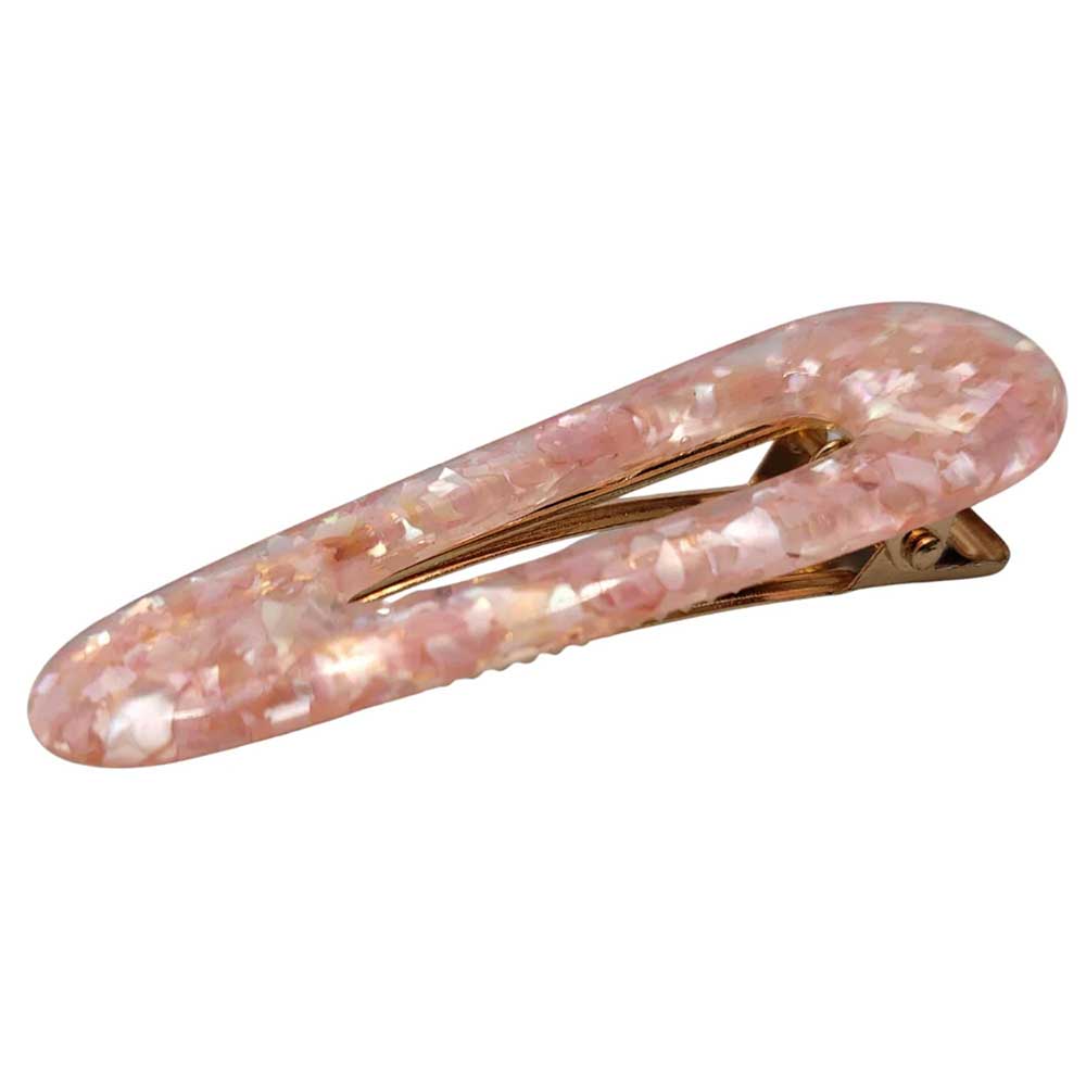 Sugar Marbleized Metal Clip - Pink Lemonade