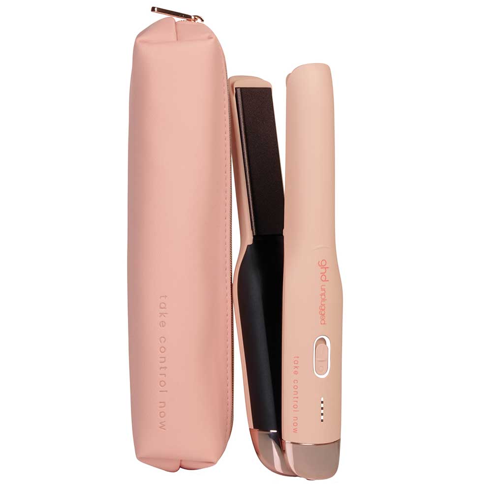 Unplugged Cordless Hair Straightener Limited Edition In Pink Peach