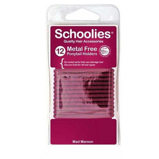 Metal Free Ponytail Holders 12pc mad maroon