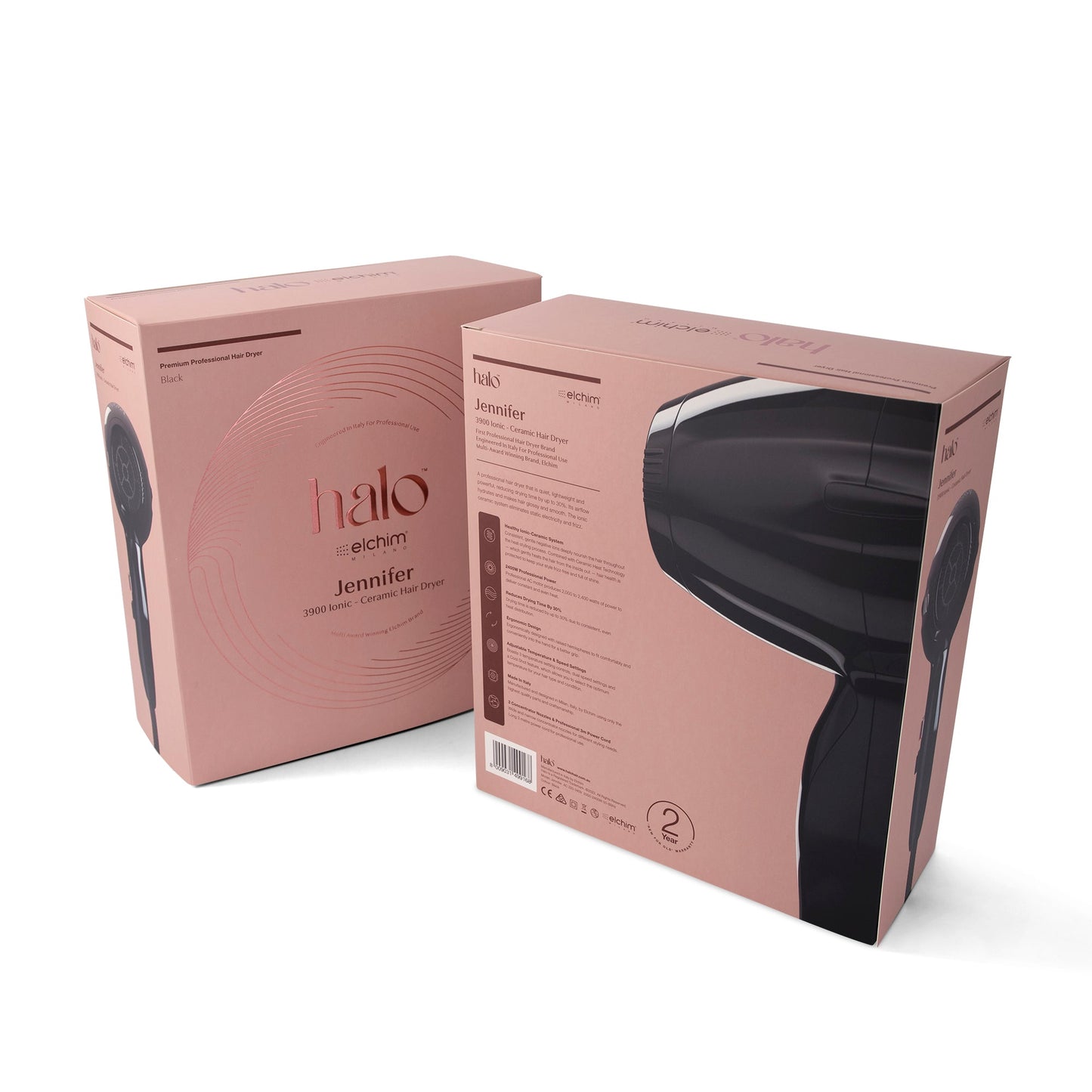 by Elchim Jennifer 3900 Ionic-Ceramic Hair Dryer - Black