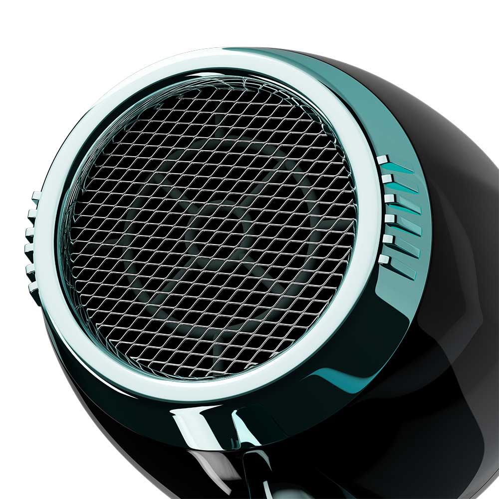 by Elchim Jennifer 3900 Ionic-Ceramic Hair Dryer - Black & Mint