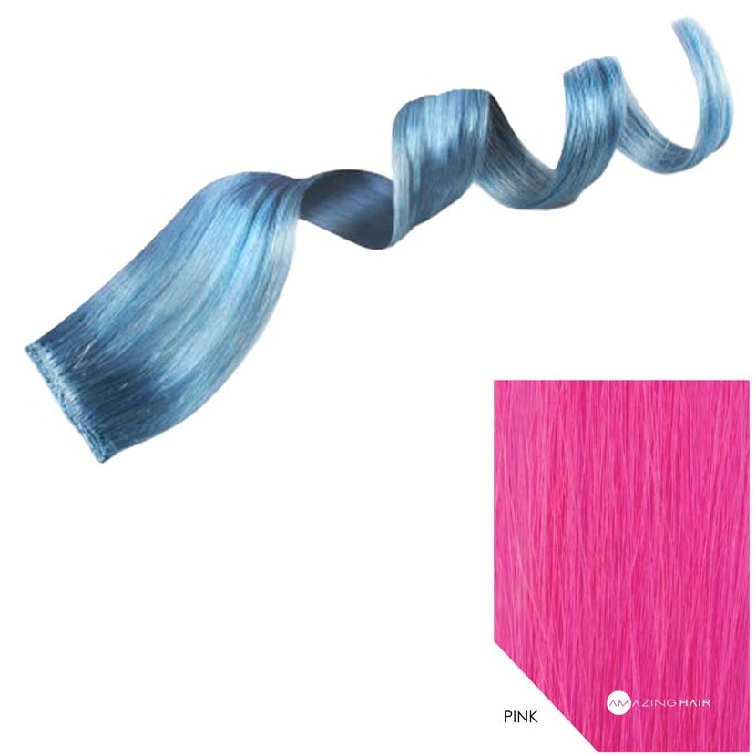 20" Human Hair Single Clip-in - PINK
