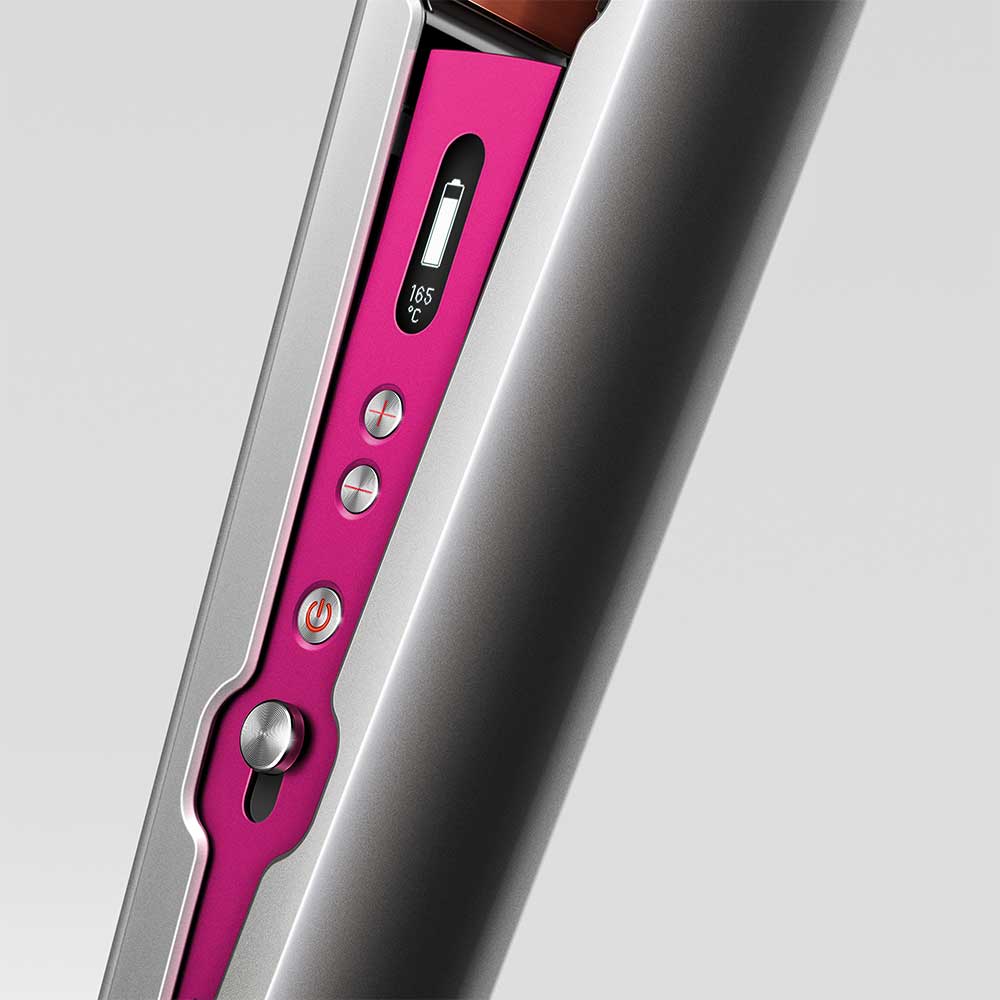 Corrale Cordless Straightener Black Nickel/Fuchsia