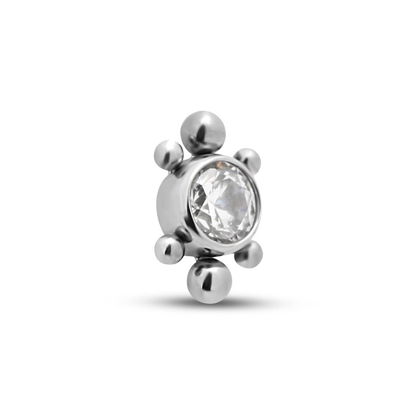 Titanium Internal Lab Cluster Earring - 8mm Labret
