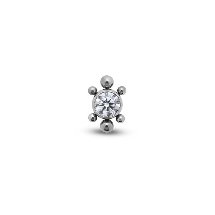 Titanium Internal Lab Cluster Earring - 8mm Labret