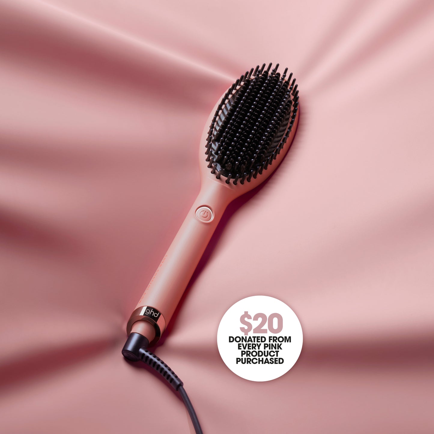 Glide Hair Straightener Brush Limited Edition In Pink Peach