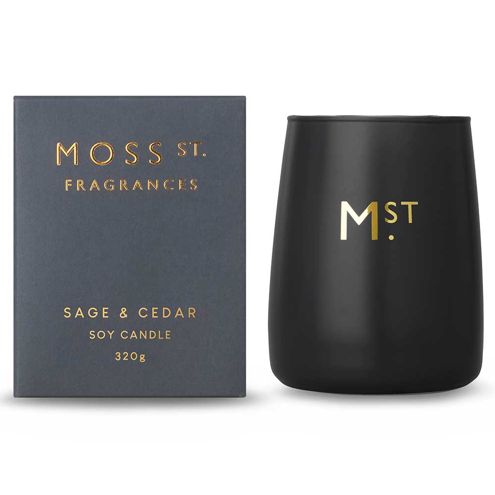 Sage & Cedar - Large Soy Candle 320g