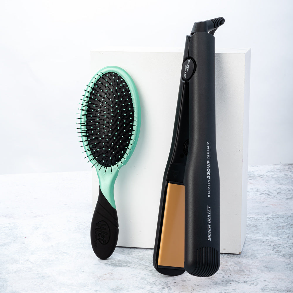 Keratin 230 Ceramic Wide Plate Straightener - 37mm with Free WetBrush Pro