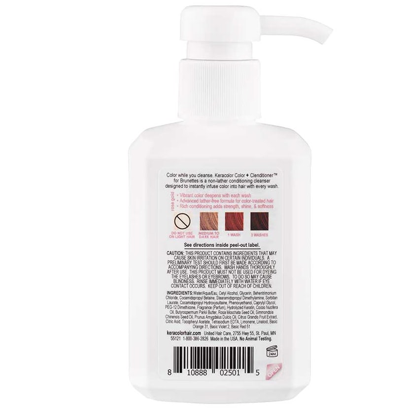 Keracolor Colour + Clenditioner for Brunettes Rose Gold  355ml