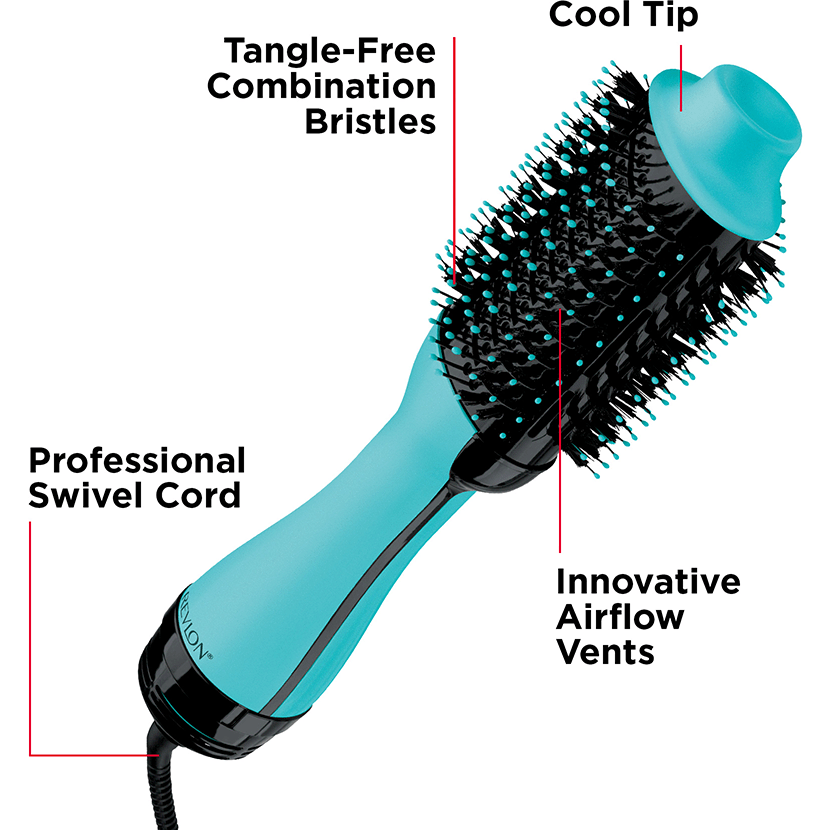 One Step Hair Dryer And Volumiser Hot Brush In Mint