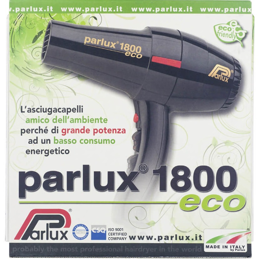 1800 Eco Friendly Ceramic 1280W Hair Dryer - Black