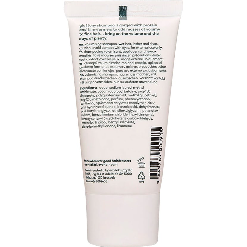 Gluttony Volumising Travel Shampoo 30ml
