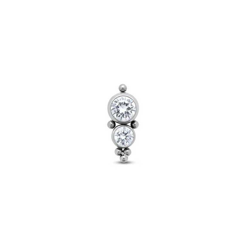 Titanium Internal Lab Cluster Earring - 8mm Labret