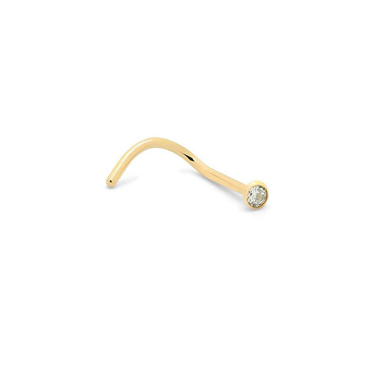 18Kt Gold And Diamond Nose Stud