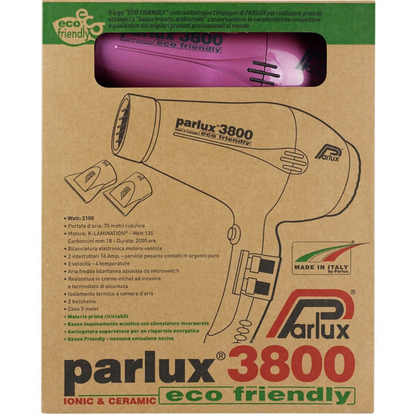 3800 Eco Friendly Ceramic & Ionic 2100W Hair Dryer - Pink