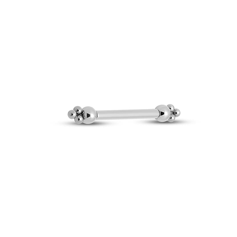Titanium Jewel Nipple Cluster 3 Balls - 1.6mm X 10mm