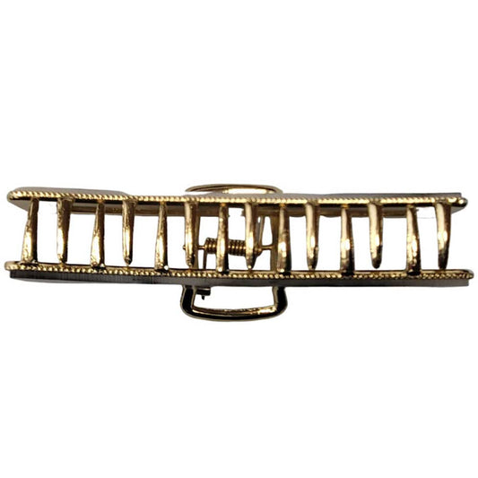 Bowed and Marbled Metal Clip - Cappuccino