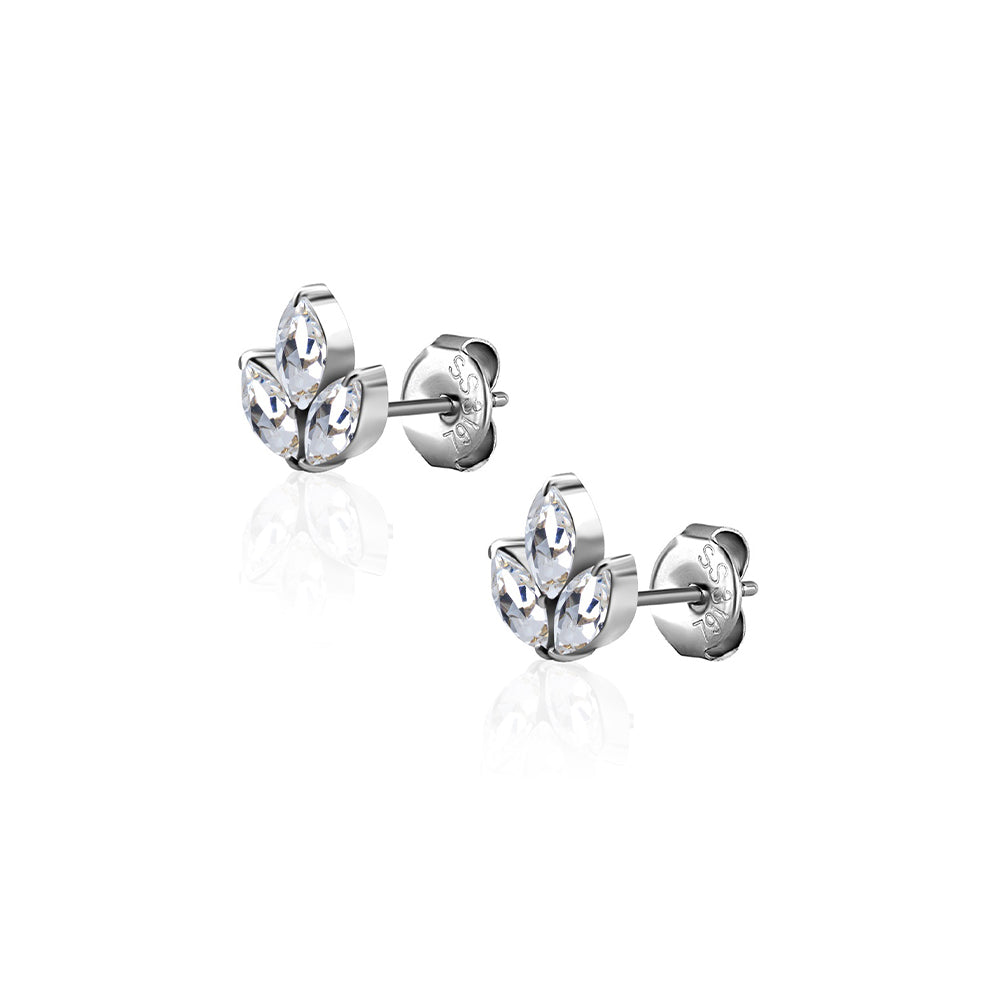 Marquise Steel Earring Pair 0.8mm