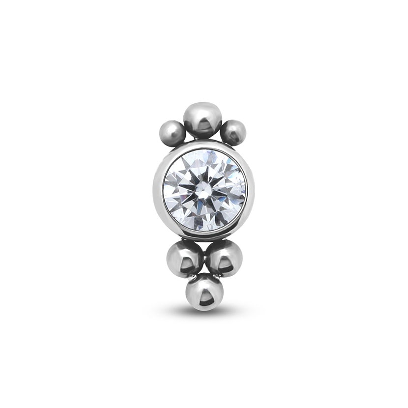 Titanium Internal Lab Cluster Earring - 8mm Labret