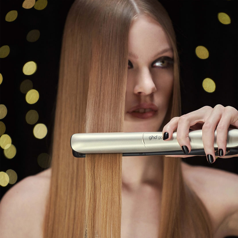 Grand-Luxe Gold Hair Straightener in Champagne Gold