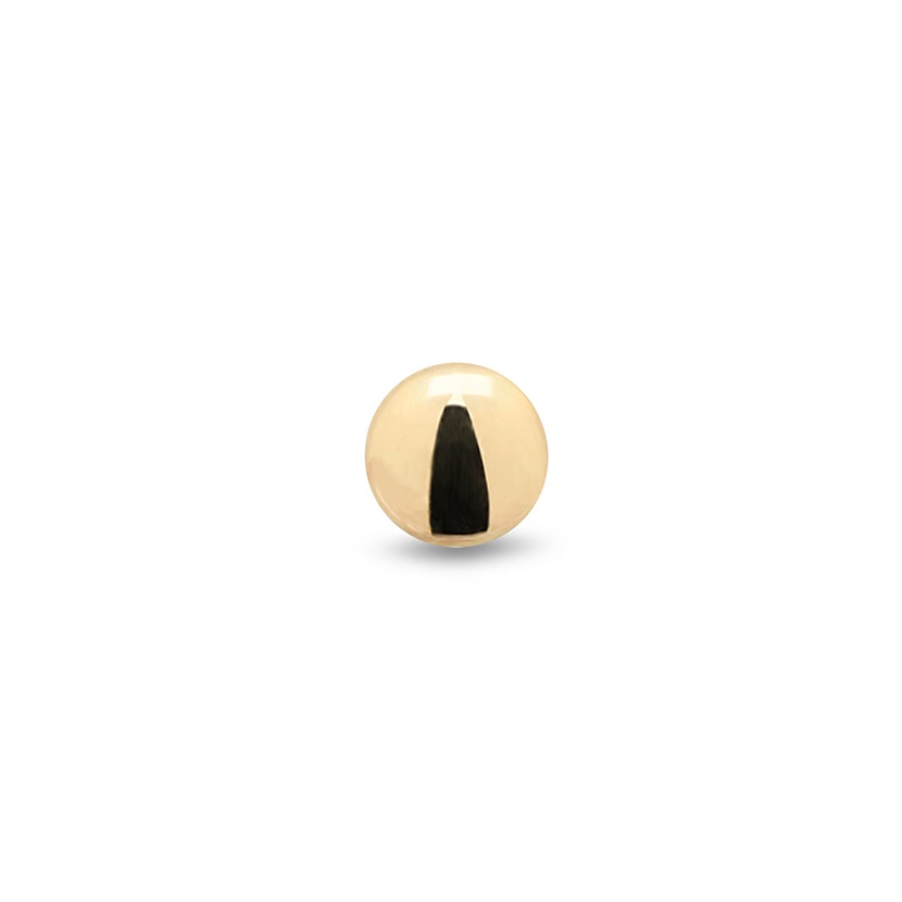 14Kt Gold Disk 1Mm Earring - 8mm Labret