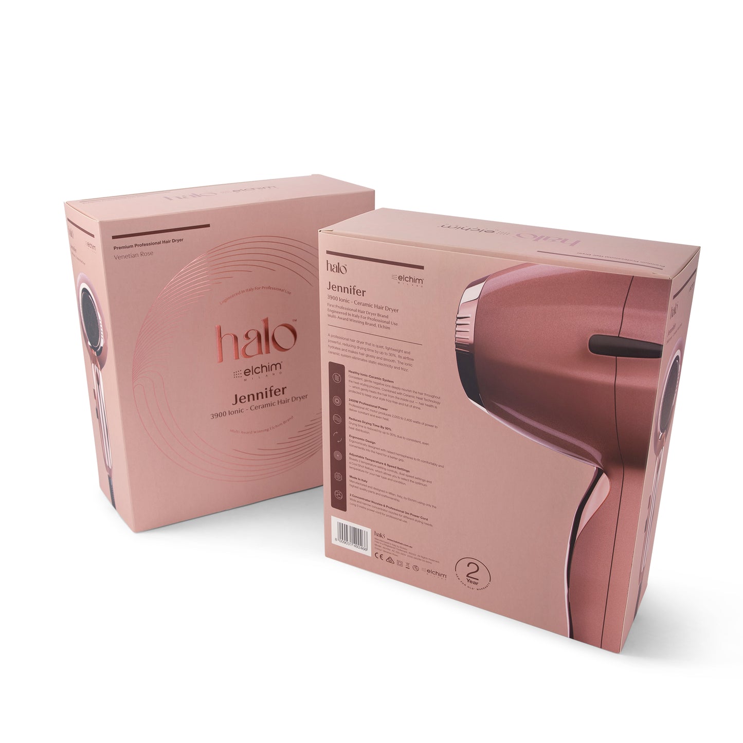 by Elchim Jennifer 3900 Ionic-Ceramic Hair Dryer - Venetian Rose