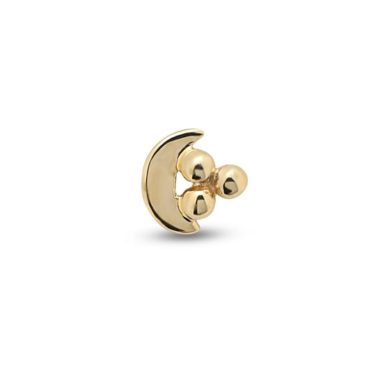 14Kt Gold Moon & Stars Earring - 6mm Labret