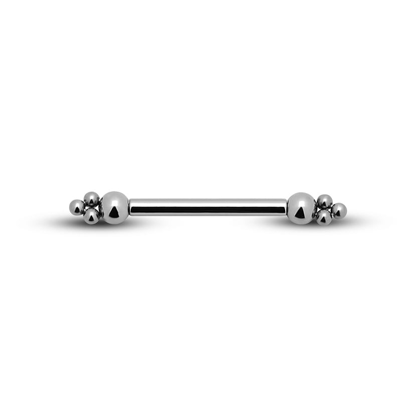 Titanium Jewel Nipple Cluster 3 Balls - 1.6mm X 10mm