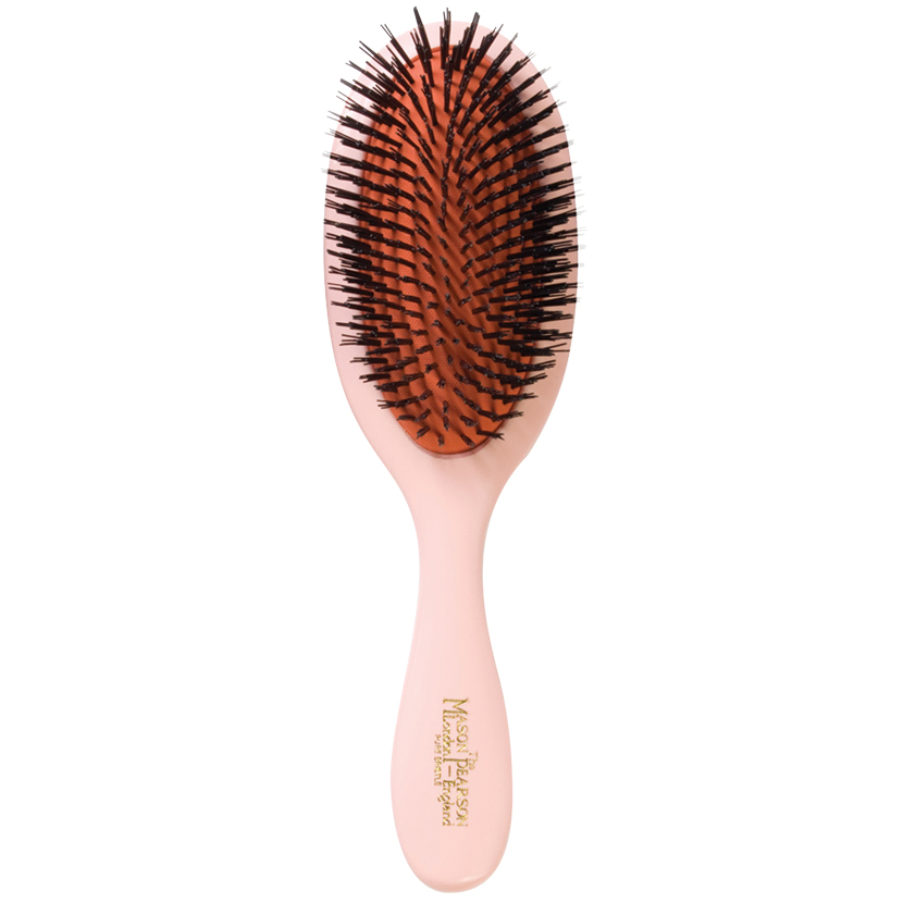 Pure Boar Bristle Handy Brush Pink