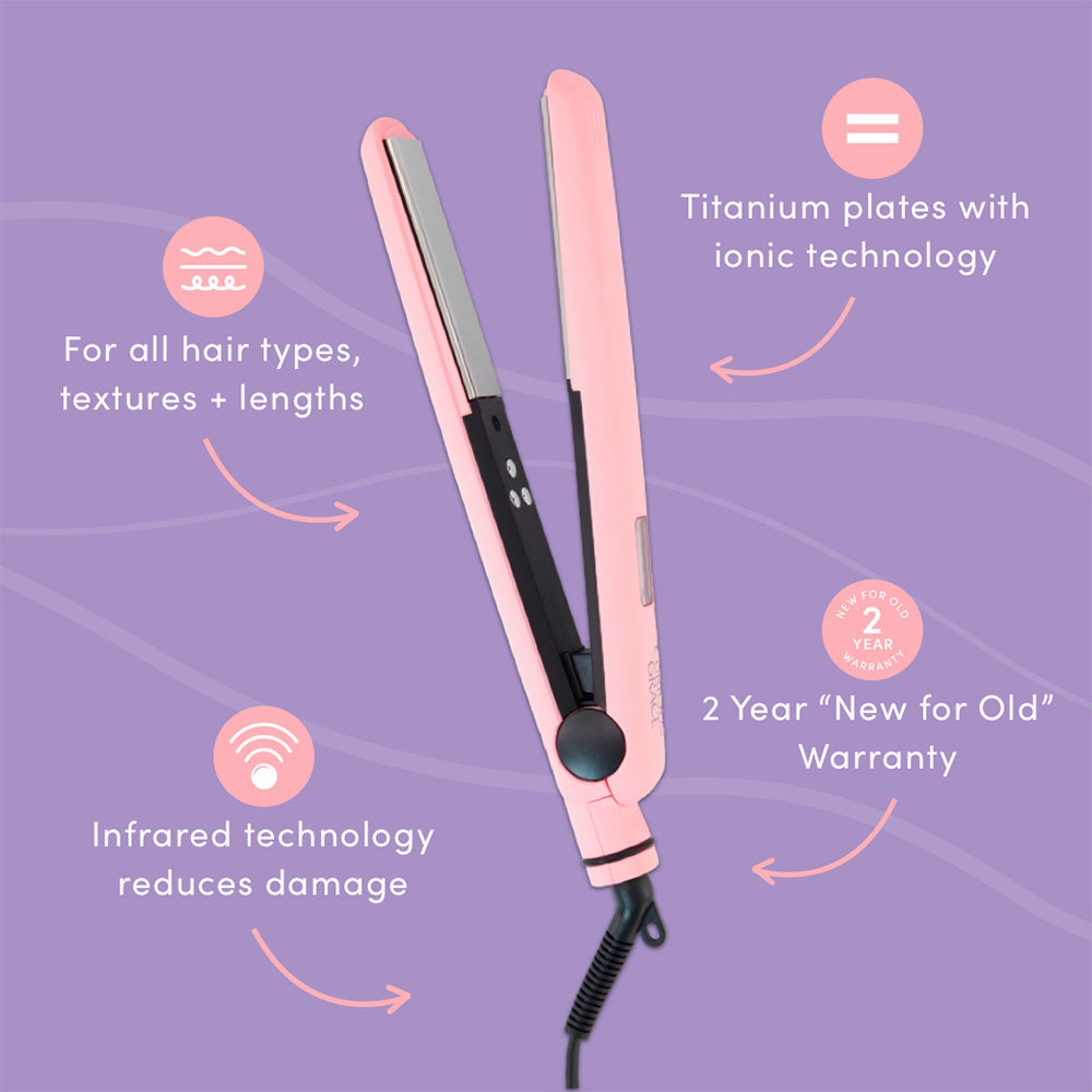 Titanium Hair Straightener - Pink Punch