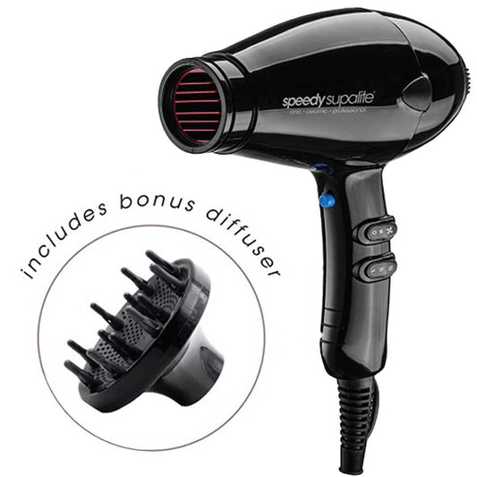 Supalite Ceramic Black Dryer & Brush Pack